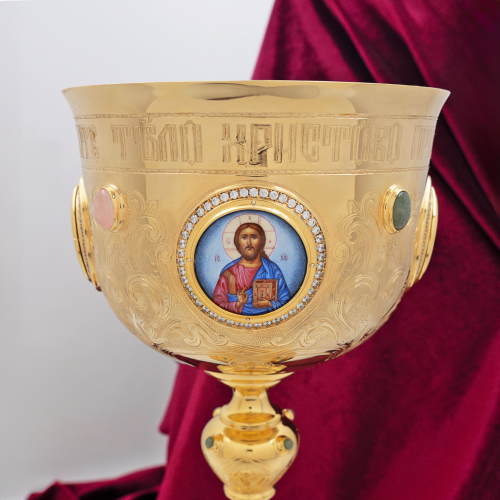 2.7.2174нп Потир из серебра 925 пробы на 1,5 л фото 5