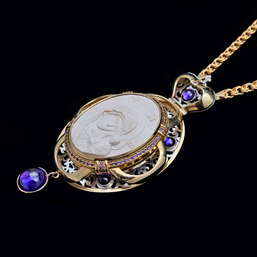 2.7.2277ф-14/113п Панагия серебряная 925 пробы фото 6
